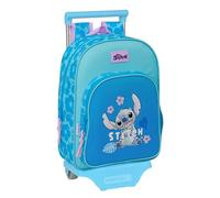 Safta STITCH HAWAII - Sac à dos pour enfant avec chariot 705, idéal pour enfants de différents âges, confortable et polyvalent, qualité et résistance, 26 x 11 x 34 cm, couleur bleue, bleu, Estándar,
