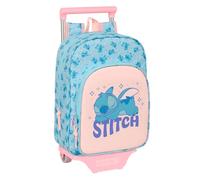 safta STITCH OHANA - Sac à dos à roulettes 705, idéal pour les enfants de différents âges, confortable et polyvalent, qualité et résistance, 26 x 11 x 34 cm