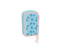STITCH OHANA - Trousse scolaire avec 37 outils inclus, trousse pour enfant, idéale pour les enfants de 5 à 14 ans, confortable et polyvalente, qualité et résistance, 12,5 x 5,5 x 19,5 cm