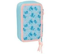 STITCH OHANA - Trousse scolaire avec 37 outils inclus, trousse pour enfant, idéale pour les enfants de 5 à 14 ans, confortable et polyvalente, qualité et résistance, 12,5 x 5,5 x 19,5 cm