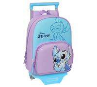 Safta STITCH SWEET - Sac à dos pour enfant avec chariot 705, idéal pour enfants de différents âges, confortable et polyvalent, qualité et résistance, 26 x 11 x 34 cm, couleur bleu/lilas, bleu/lilas,
