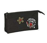 Safta Stranger Things Trousse Triple, Trousse Pour Enfant, Idéale Pour Les Enfants D'âge Scolaire, Confortable Et Polyvalent,