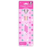 safta | stylo rétractable 10 couleurs Disney Minnie Mouse Minty, dimensions : 7 x 22 cm