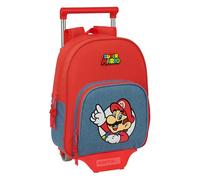 Safta Super Mario 10l Wheeled Backpack Rouge Enfants