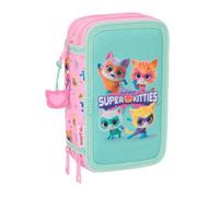 Safta SUPERKITTIES - School Pencil Case with 37 Tools Included, Children's Penci