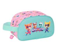 Safta SUPERKITTIES - Trousse Scolaire Moyenne avec poignée, Trousse pour Enfant, Adaptable au Chariot, Nettoyage Facile, Confortable et Polyvalent, qualité et résistance, 26 x 12 x 15 cm, Rose
