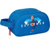 Safta Superman - Trousse Scolaire Moyennevec Poignée, Trousse Pour Enfant,Daptableu Chariot, Facile À Nettoyer, Confortable Et Polyvalent, Qualité Et Résistance, 26 X 12 X 15 Cm, Bleu, M[Z3228]