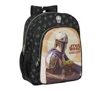 Safta THE MANDALORIAN THIS THE WAY - Sac à dos scolaire pour enfant, adaptable au chariot, idéal pour les enfants d'âge scolaire, confortable et polyvalent, qualité et résistance, 32 x 12 x 38 cm,