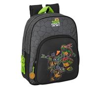 Safta TORTUGAS NINJA - Sac à dos scolaire pour enfants, idéal pour les enfants de différents âges, confortable et polyvalent, qualité et résistance, 27 x 10 x 33 cm, couleur gris/noir, Gris/noir,
