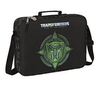 Safta TRANSFORMERS Porte-monnaie Extrascolaire, Mallette Portable, Sac Messenger, Confortable et Polyvalent, Qualité et Résistance, 38 x 6 x 28 cm, Noir, Noir, Estándar, décontracté