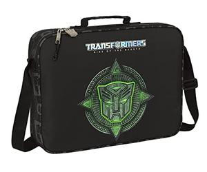 Safta TRANSFORMERS Porte-monnaie Extrascolaire, Mallette Portable, Sac Messenger, Confortable et Polyvalent, Qualité et Résistance, 38 x 6 x 28 cm, Noir, Noir, Estándar, décontracté