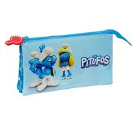Safta Triple Los Pitufos Pencil Case One Size