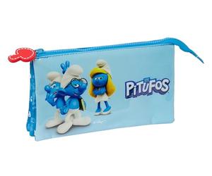 Safta Triple Los Pitufos Pencil Case One Size
