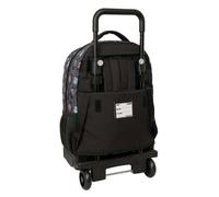 Safta - Sac à dos à roulettes Compact extractible Minecraft Graffiti 33 l 33x22x45 cm Gris enfants