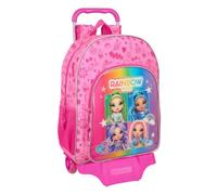 Safta Sac à Dos à Roulettes Trolley Rainbow High Shine