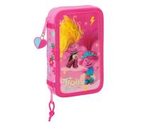Safta Trolls 3 Trousse Scolaire pour Enfant, avec 28 utiles, idéale pour Les Enfants de 5 à 14 Ans, Confortable et Polyvalent, qualité et résistance, 12,5 x 4 x 19,5 cm Rose, Rose, Estándar,
