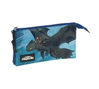 Safta Trousse triple COMO ENTRAÎNEZ Votre Dragon – pour enfant 22 x 3 x 12 cm