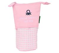 Safta- Trousse à Couverts Benetton Vichy 8 x 19 x 6 cm, 812253898, Multicolore