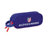 safta Atlético de Madrid - Trousse Double pour Enfant, idéale pour Les Enfants d'âge Scolaire, Confortable et Polyvalente, qualité et résistance, 21 x 6 x 8 cm, Rouge, Bleu, Blanc, M, Décontracté