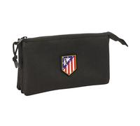 Safta Trousse triple ATLÉTICO DE Madrid Teen – pour enfant, Noir, 22 x 3 x 12 cm