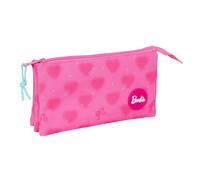 Safta Trousse triple Barbie Corazones pour enfant 22 x 3 x 12 cm Rose M