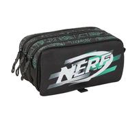 Safta Trousse "Nerf Game" Triple – Grande – 21,5 x 8 x 10 cm – Noir
