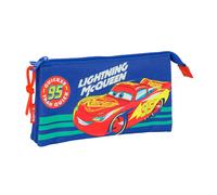 safta CARS - Trousse triple pour enfant, idéale pour les enfants d'âge scolaire, confortable et polyvalente, qualité et résistance, 22 x 3 x 12 cm