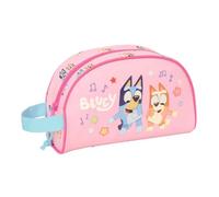 SAFTA | Trousse de Toilette Compatible avec Chariot Bluey Dance avec poignée latérale, Poche intérieure zippée, Ouverture supérieure, Dimensions 26x9x16 cm