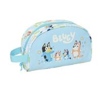 SAFTA | Trousse de Toilette Compatible avec Chariot Bluey Ready avec poignée latérale, Poche intérieure zippée, Fermeture supérieure, Dimensions 26x9x16 cm