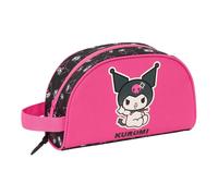 Safta Trousse de toilette Kuromi Grande – Enfant, adaptable chariot, Noir/Fuchsia M 26x16x9 cm