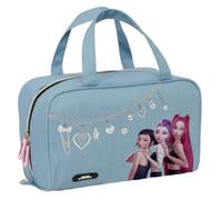 SAFTA | Trousse de Toilette rectangulaire K-Pop Demon Hunters Huntr/X, Organisateur intérieur, Grand Compartiment doublé zippé, Trousse de Toilette Scolaire, Dimensions 31x14x19 cm