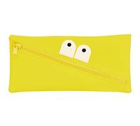 safta Trousse d'écolier Visage 22 x 11 x 1 cm Jaune