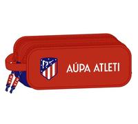 Safta, Trousse double Atlético de Madrid 210 x 60 x 80 mm Mixte enfant, Rouge et bleu marine, Estándar
