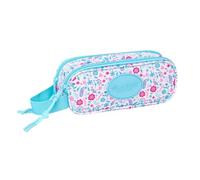 safta | Trousse Double Blackfit8 Cool, pour Enfants avec Deux Compartiments zippés, poignée latérale, idéale pour la rentrée Scolaire, Dimensions : 21 x 6 x 8 cm