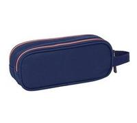 F.C.Barcelona Trousse Double pour Enfant, idéale pour Les Enfants d'âge Scolaire, Confortable et Polyvalente, qualité et résistance, 21 x 6 x 8 cm