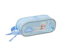 FROZEN - Trousse double pour enfant, idéale pour les enfants d'âge scolaire, confortable et polyvalente, qualité et résistance, 21 x 6 x 8 cm