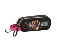 safta | Trousse Double K-Pop Demon Hunters Energy, pour Enfants et Adolescents, avec Deux Compartiments, Double Fermeture éclair, Dimensions : 21 x 6 x 8 cm.