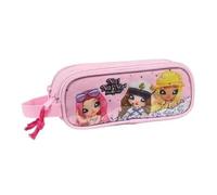 Safta- Trousse Double Nanana Sparkles 21 x 8 x 6 cm, 812264513, Multicolore