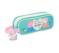 SAFTA - Trousse - double - Peppa Pig "Pretty Flowers"