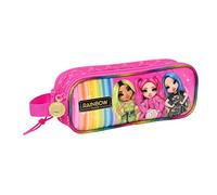 Safta- Trousse Double Rainbow High 21 x 8 x 6 cm, 812220513, Multicolore