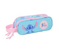 safta | Trousse Double Stitch Waves, pour Enfants avec Deux Compartiments zippés, poignée de Transport latérale, Dimensions : 21 x 6 x 8 cm, Trousse à 2 Compartiments
