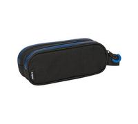 safta Umbro Jet Black - Trousse Double Enfant, idéale pour Les Enfants d'âge Scolaire, Confortable et Polyvalente, qualité et résistance, 21 x 6 x 8 cm, Noir, M, Décontracté