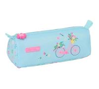 Safta - Trousse en tissu recyclable, trousse pour enfant, idéale pour les enfants d'âge scolaire, confortable et polyvalent, qualité et résistance, 21 x 7 x 8 cm, couleur bleue, bleu, Estándar,