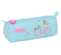 Safta - Trousse en tissu recyclable, trousse pour enfant, idéale pour les enfants d'âge scolaire, confortable et polyvalent, qualité et résistance, 21 x 7 x 8 cm, couleur bleue, bleu, Estándar,