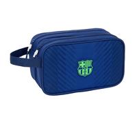 Safta Sac de toilette FC Barcelone G 2 zips adapté au trolley Bleu marine