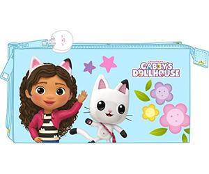 safta Trousse Fourre-Tout Double Gabby's Dollhouse Bleu 22 x 12 x 3 cm