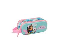 Trousse Double 3D - SAFTA - Gabby Dollhouse - Rose - Synthétique - Mixte