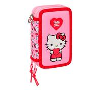 Safta Trousse Hello Kitty 12.5x19.5x5.5 Cm Triple