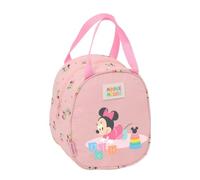 SAFTA | Trousse Isotherme Minnie Mouse Baby, intérieur Aluminium Chaud/Froid, Fermeture zippée, poignée, Dimensions 19x14x22cm