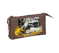 safta Jurassic World - Trousse Triple, Trousse pour Enfant, idéale pour Les Enfants d'âge Scolaire, Confortable et Polyvalente, qualité et résistance, 22 x 3 x 12 cm